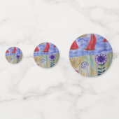 Confettis Voiles et fleurs rouges (Devant)