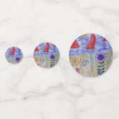 Confettis Voiles et fleurs rouges (Derrière)