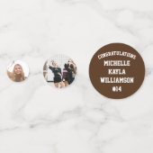 Confettis Volleyball Graduation Sports Brown (Devant)