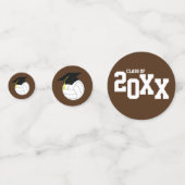 Confettis Volleyball Graduation Sports Brown (Derrière)