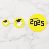 Confettis Volleyball Graduation Sports Jaune (Derrière)