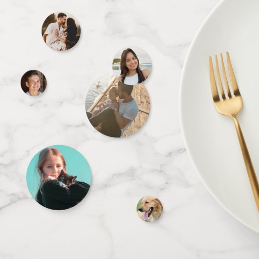 Confettis Vos propres photos grande table personnalisée (Groupe)