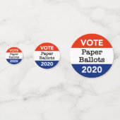 Confettis Vote Bulletin de vote Élection présidentielle 2020 (Derrière)