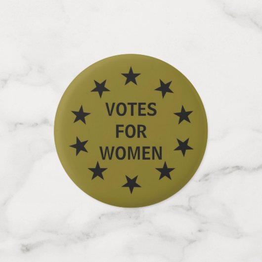 Confettis Votes pour les boutons de suffrage pour femmes Tab (Petit recto)