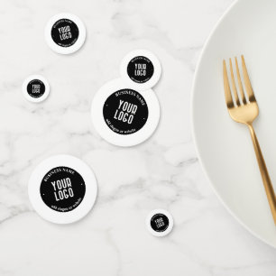 Confettis Votre texte et votre logo téléchargé Noir et bla