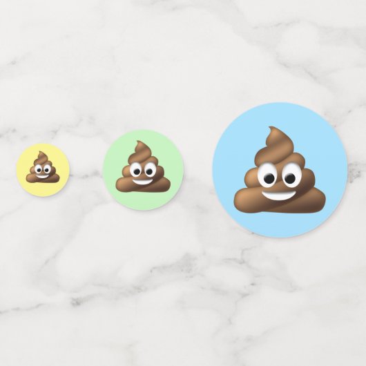 Confettis Vous pouvez Customiser, Poop Emoji (Devant)