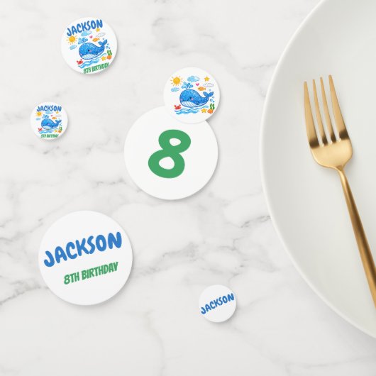 Confettis Whale Summer Birthday Party Decor  (Groupe)