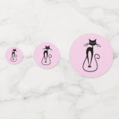 Confettis Whimsical Skinny Chat noir rose (Devant)