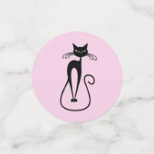 Confettis Whimsical Skinny Chat noir rose (Petit recto)