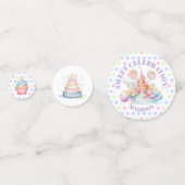 Confettis Whimsical Watercolor Pastel Candyland Birthday (Devant)