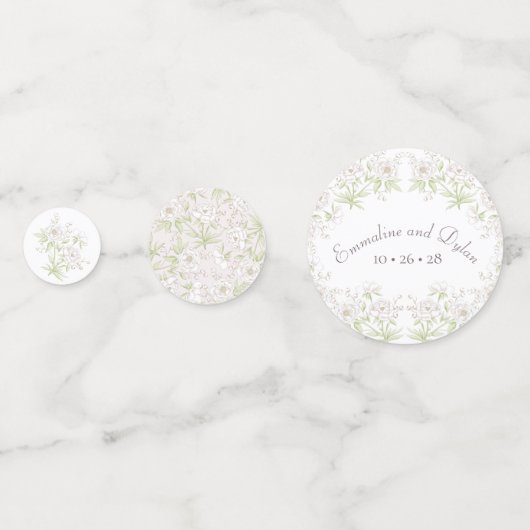 Confettis White Rose Classic Wedding (Derrière)