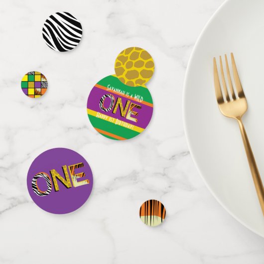 Confettis Wild One Cute Safari 1er Anniversaire Thème de fêt (Groupe)