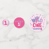 Confettis Wild One Jungle Thème Girl Premier anniversaire (Devant)