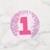 Confettis Wild One Jungle Thème Girl Premier anniversaire (Petit recto)