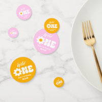 Wild One Rose White Daisy Retro 1er Anniversaire