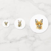 Confettis Woodland Animaux Baby shower Adresse (Derrière)