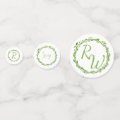 Confettis Woodsy Elegance | Monogramme Mariage de la vigne (Devant)