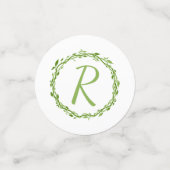 Confettis Woodsy Elegance | Monogramme Mariage de la vigne (Petit recto)