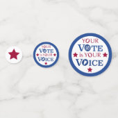 Confettis Your Vote is Your Voice (Devant)