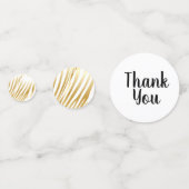 Confettis Zebra Gold & Black Stripes Motif Design tendance (Devant)