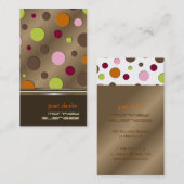 Conffettis sur cartes de visite en cuivre (Devant / Derrière)