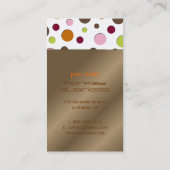 Conffettis sur cartes de visite en cuivre (Dos)