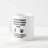 Confiance dans les chats Mug drôle (Devant gauche)