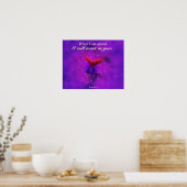 Confiance en Dieu Papillon pourpre Affiche chrétie (Cuisine)