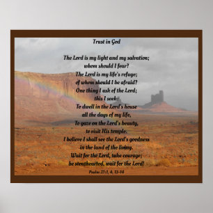 Confiance En Dieu Psaume 27 Poster 