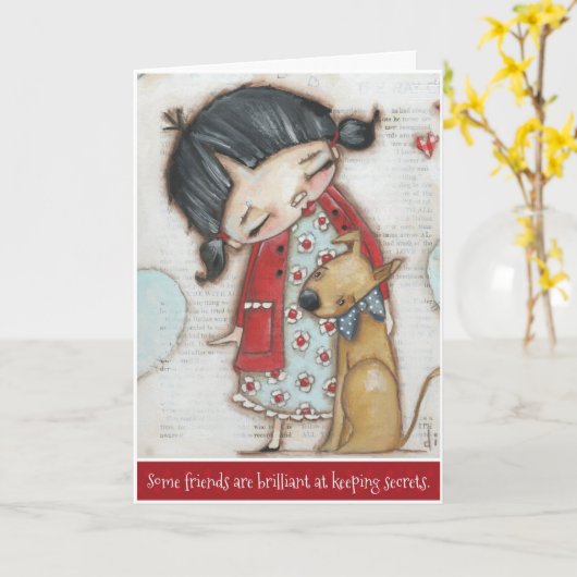 Confiant - Carte de voeux (Fleur jaune)