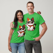 Confident Cat Sporting Sunglasses and Waving Hello T-shirt (Unisex)