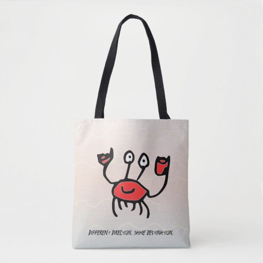 Confident Crab – Shoulder Tote Bag (Devant)