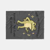 Confident Frog Meme Me No Problem Narrator Quote F Fleece Deken (Voorkant (Horizontaal))