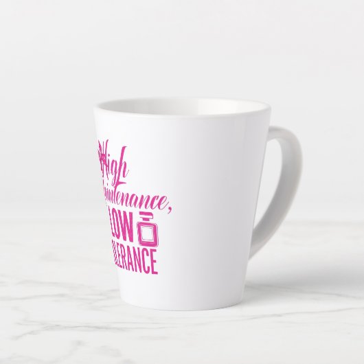 Confident High Standards Saying Latte Mok (Rechterhoek)