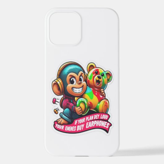 Confident Monkey – Simple Lifestyle Phone Case iPhone Hoesje (Achterkant)