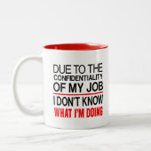 CONFIDENTIALITÉ JOB-FUNNY MUG (Gauche)