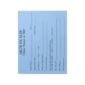 Confidentialité Patient Connexion Slips Bloc-notes (Tourné)