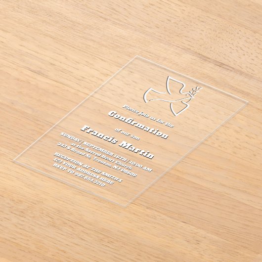 Confirmation Acrylic Invitations (Poser)