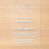 Confirmation Acrylic Invitations Acryl Uitnodigingen (Voorkant)