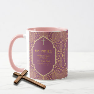 CONFIRMATION Adulte Cadeau Rose Gold Mug Femme