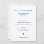 Confirmation de Fils Bleu avec Invitation de Colom (Dos)