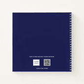 Confirmation du livre d'hôtes marine bleu blanc (Dos)