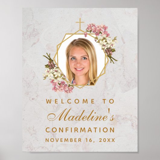 Confirmation fille Photo Affiche de bienvenue Orch (Devant)