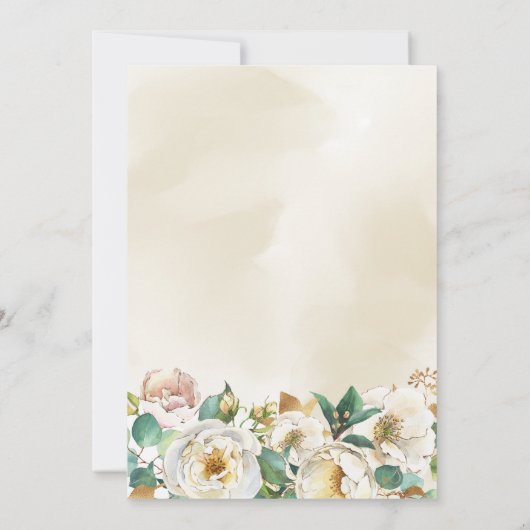 Confirmation FloralGreen Invitation dorée (Dos)