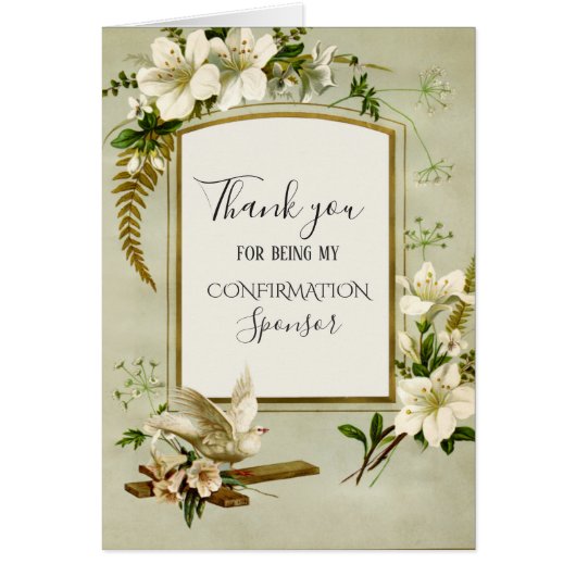 Confirmation Holy Spirit Dove Religious Cross (Devant)