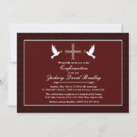 Confirmation Invitation de la colombe blanche
