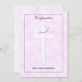 Confirmation Invitation Dove et Croix sur Invitati (Devant)