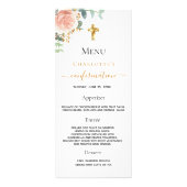 Confirmation Menu rose or rousse rose floral fille (Devant)