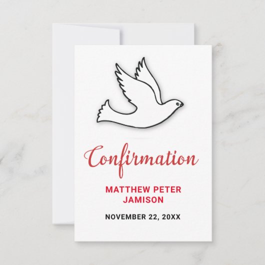 Confirmation Merci Dove avec Rouge (Devant)