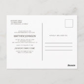 Confirmation Pour Lui Invitation Photo Moderne (Dos)